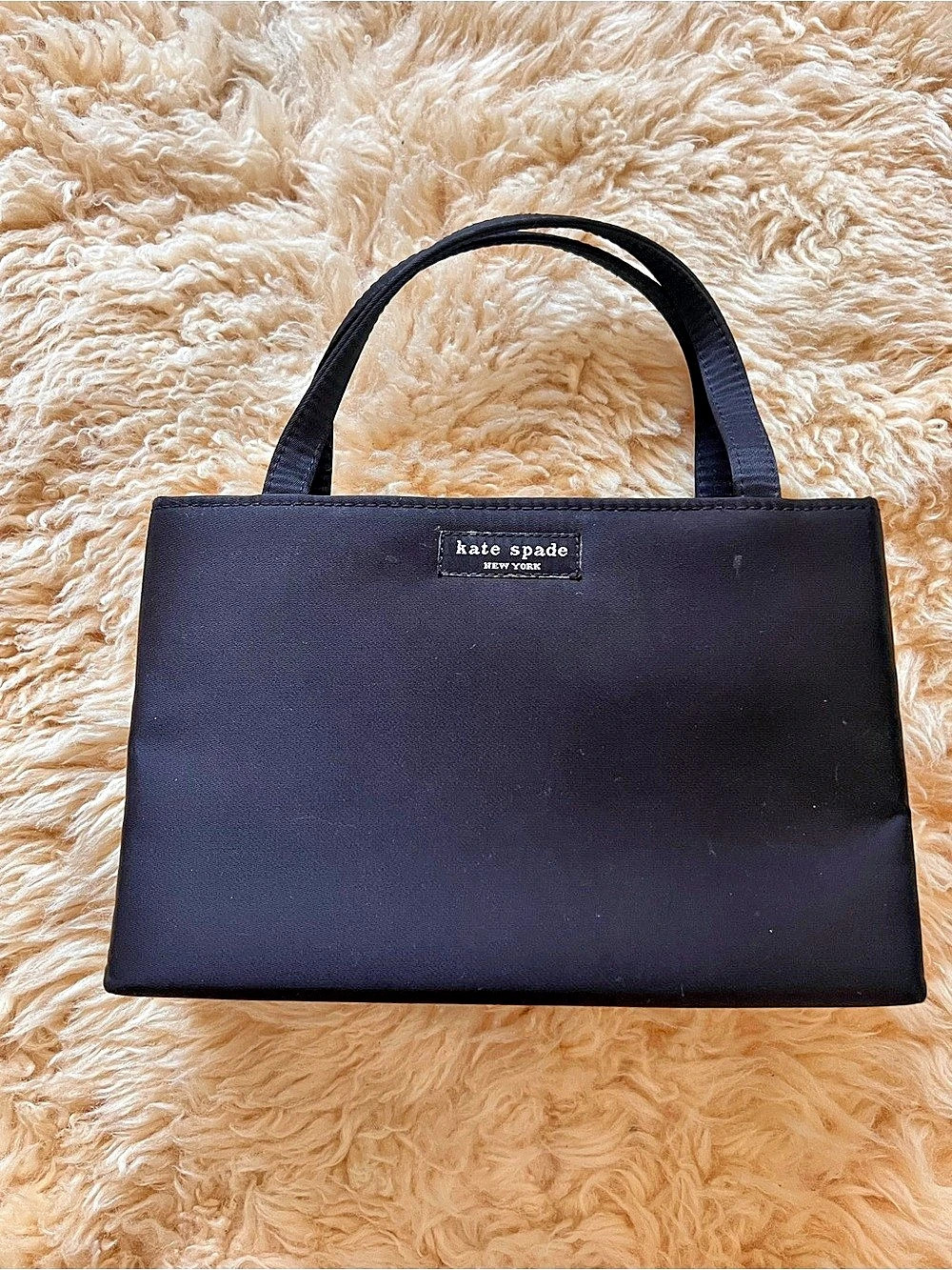 Vintage Kate Spade Black Structured Hang Bag